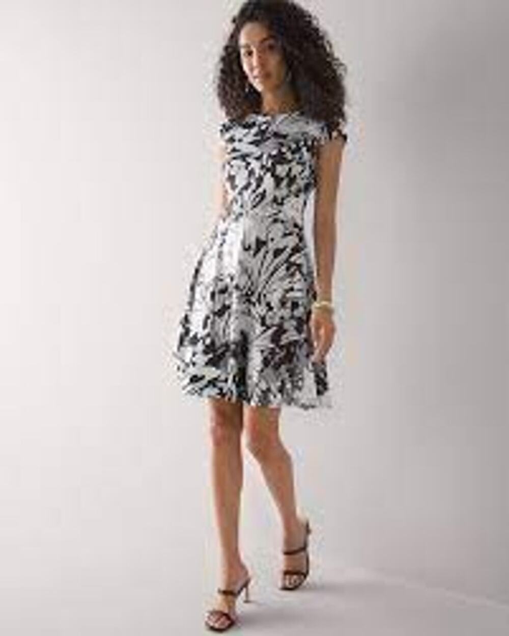White House Black Market Scuba Fit & Flare Dress // 4